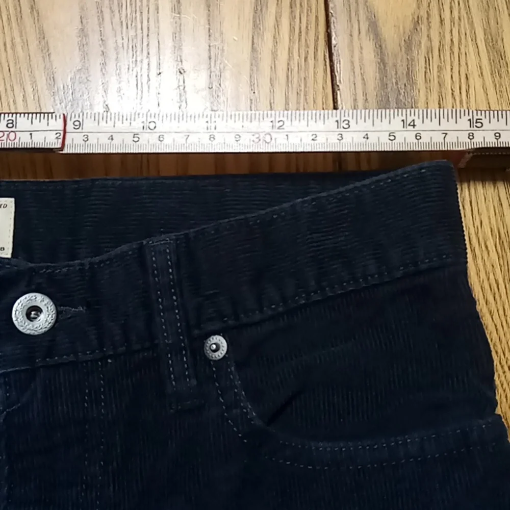 J. CREW Mens Pants BLACK 29 x 30 CORDUROY Preowned CLASSIC STRAIGHT JCREW